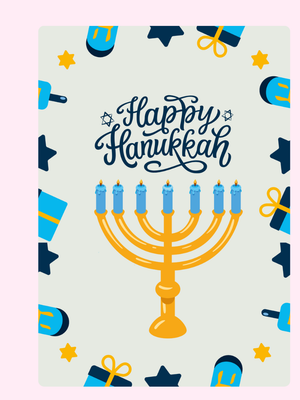 Happy Hanukkah - Menorah