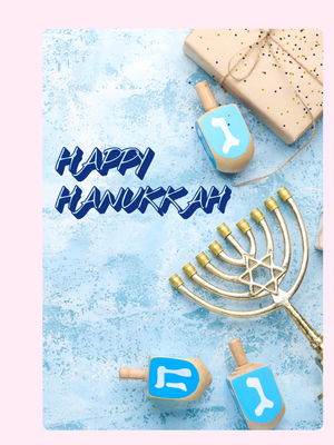 Happy Hanukkah - Menorah Dreidl