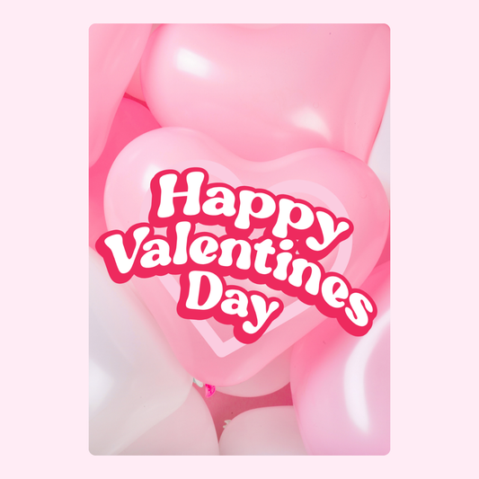Happy Valentine's Day pink heart balloons (11_0615be08)