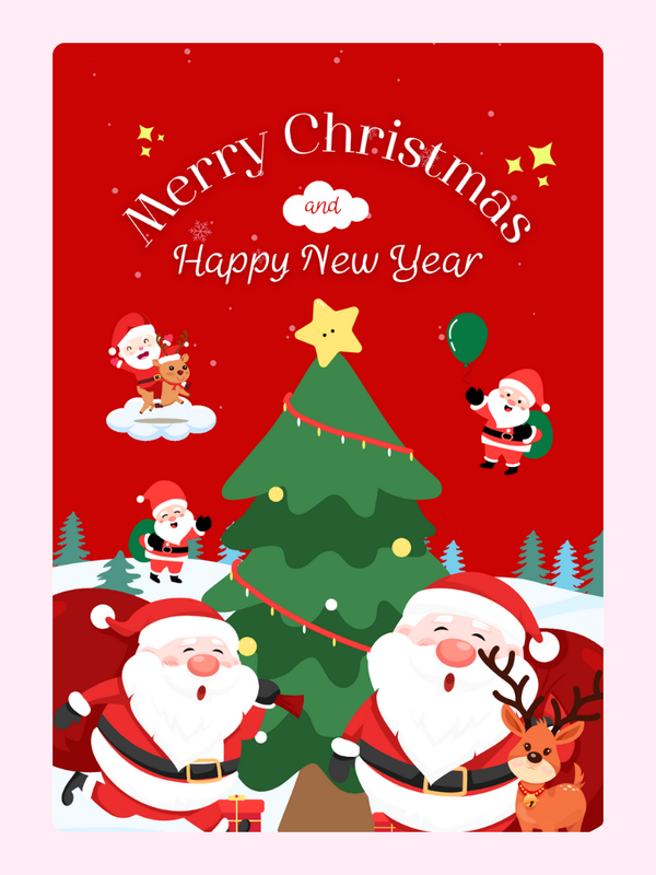 Merry Magic Cake Card, Christmas