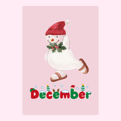 December snowman illustration