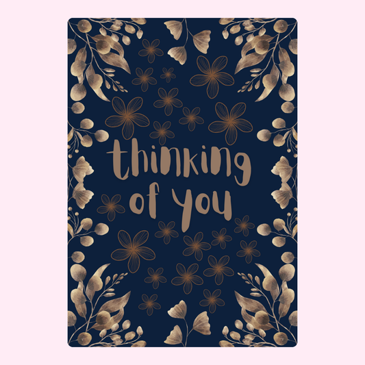 Thinking of you card with floral design