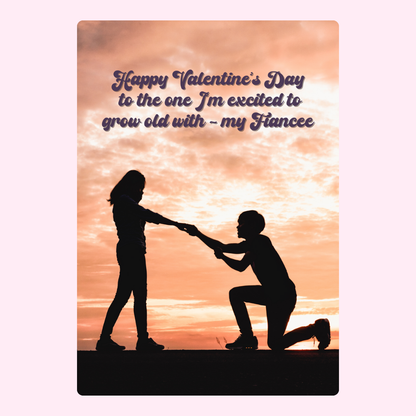 Valentine's Day proposal to fiancée