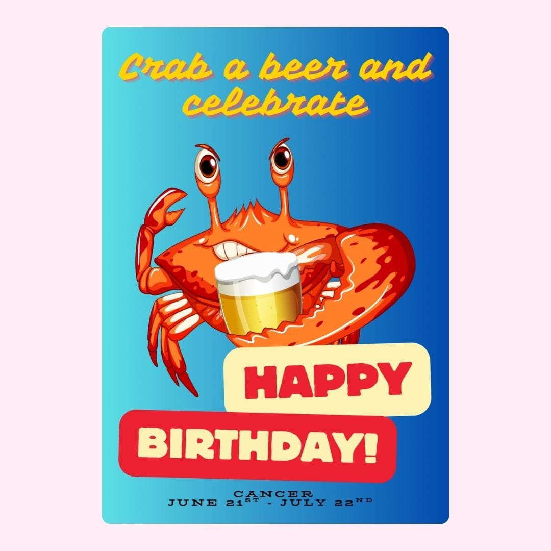 Happy Birthday Crab with Beer - 11_56692dde