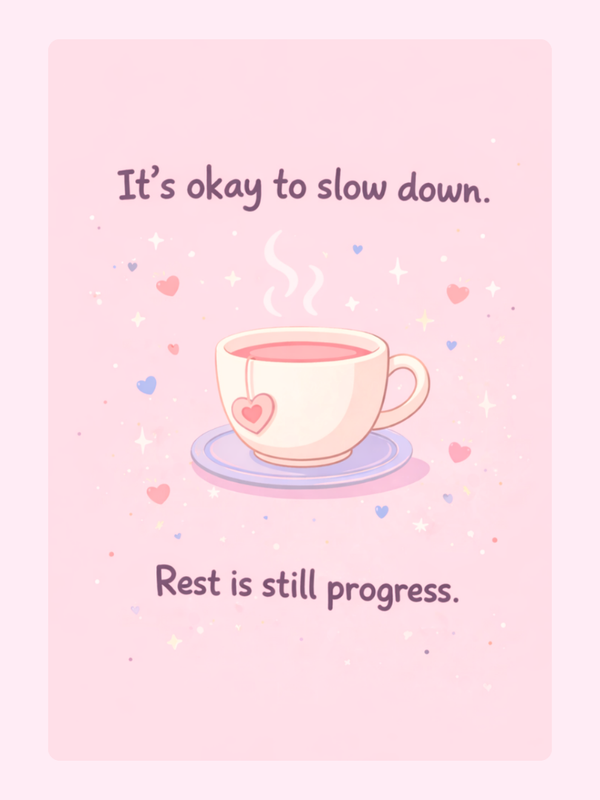 Rest Is Still Progress Cake Card, just because
