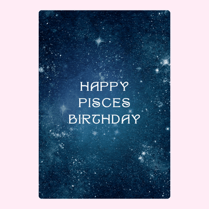 Happy Pisces Birthday Card