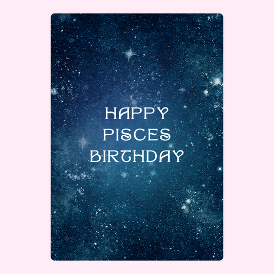 Happy Pisces Birthday Card