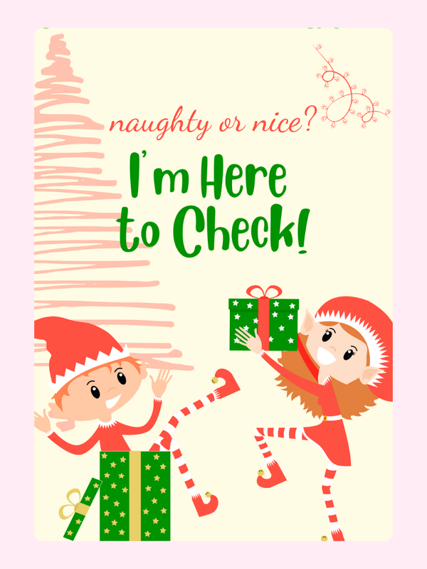 Naughty or Nice? Cake Card, Christmas