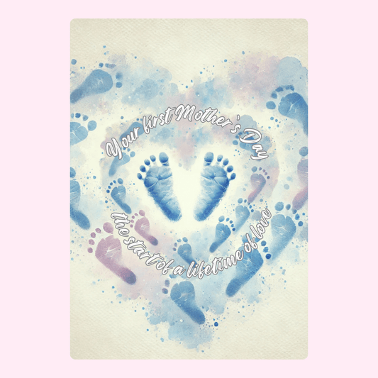 Mother's Day baby footprint art