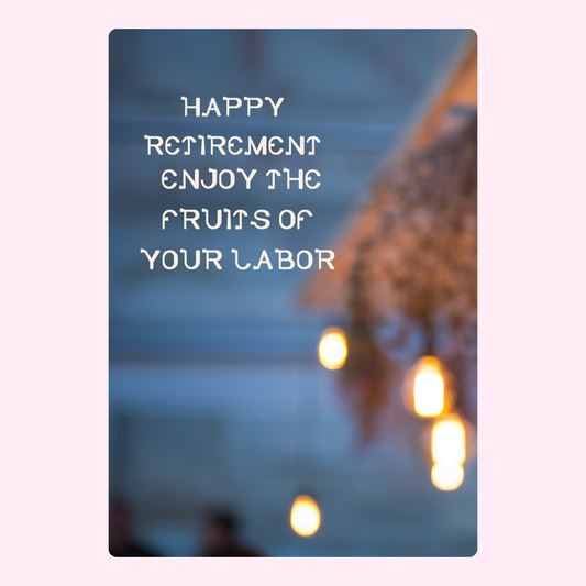 Happy Retirement Card