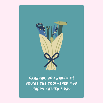 Grandad, you nailed it! Tool-shed MVP.