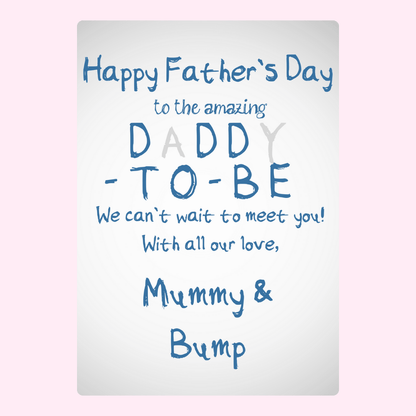 Father's Day card for Daddy-to-be from Mummy & Bump