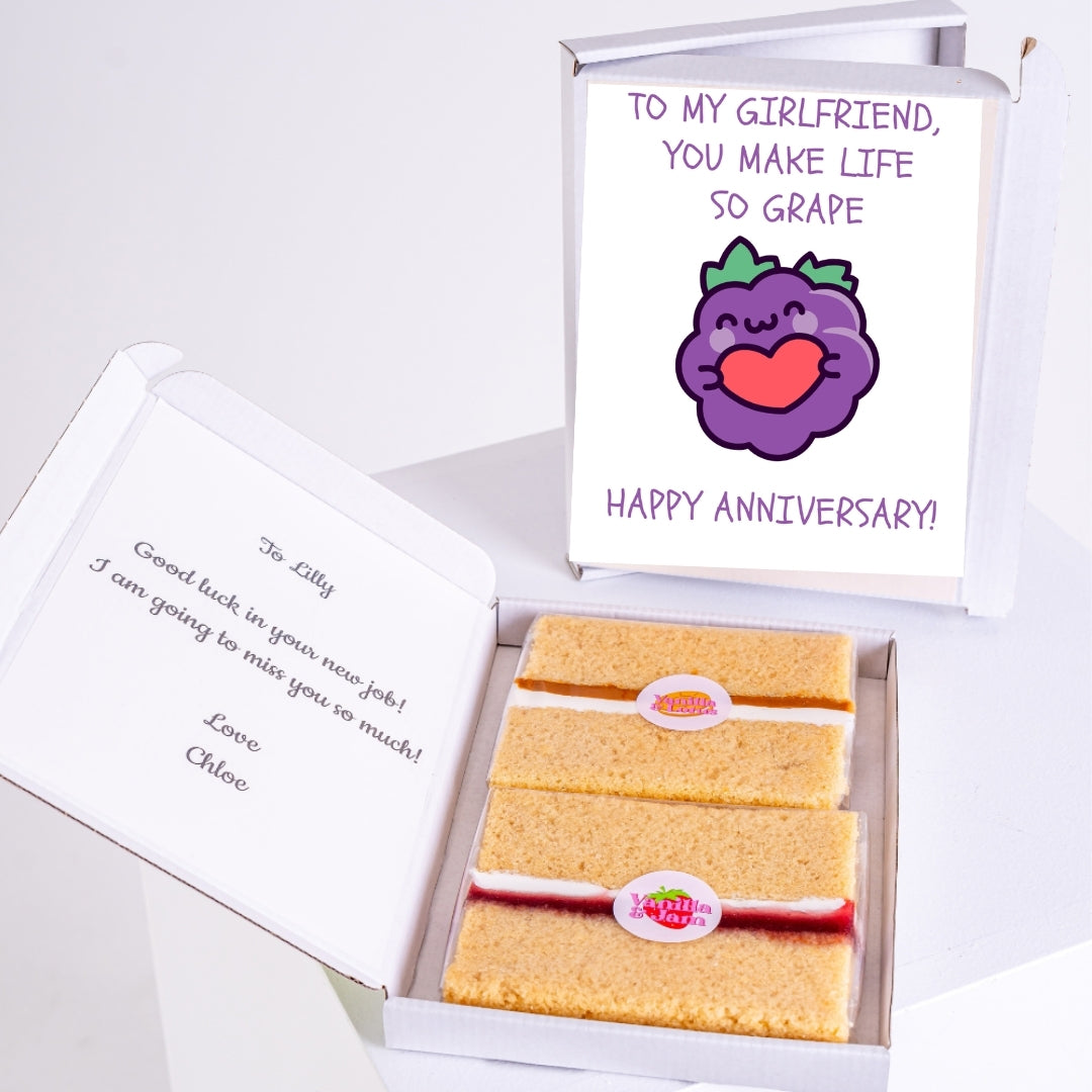 Mum and Dad letterbox gift with anniversary message and Treat.