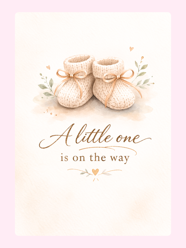 A Little One Is On The Way Pregnancy Cake Card