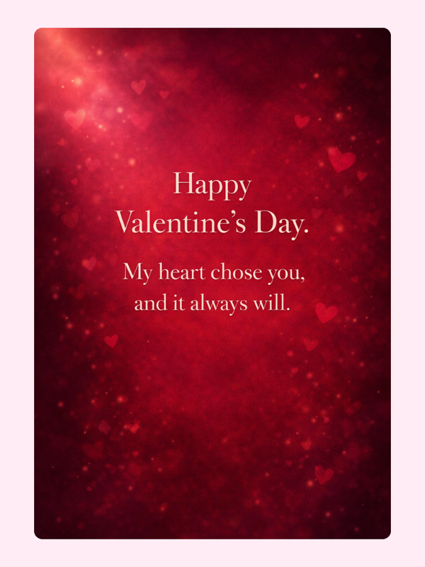 My Heart Chose You Cake Card, Valentine's Day