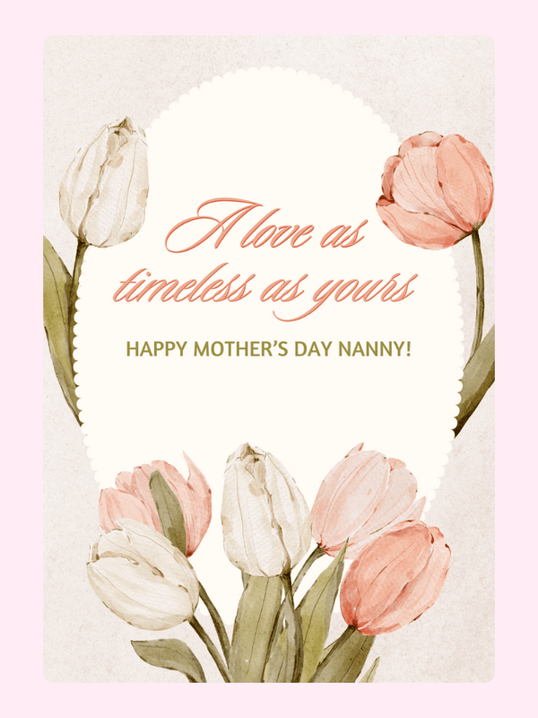 Mother's Day card with tulips for Nanny