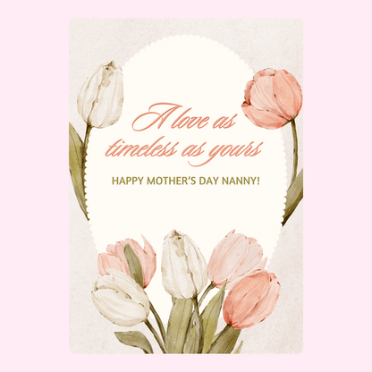 Mother's Day card with tulips for Nanny