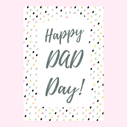 Happy Dad Day card with polka dots