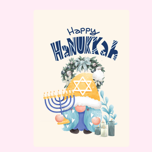 Happy Hanukkah - Cute Gnome