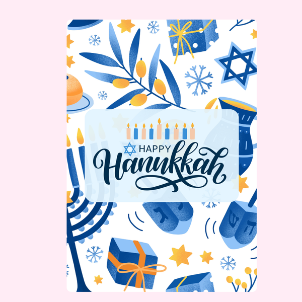 Happy Hanukkah - Festive Blue