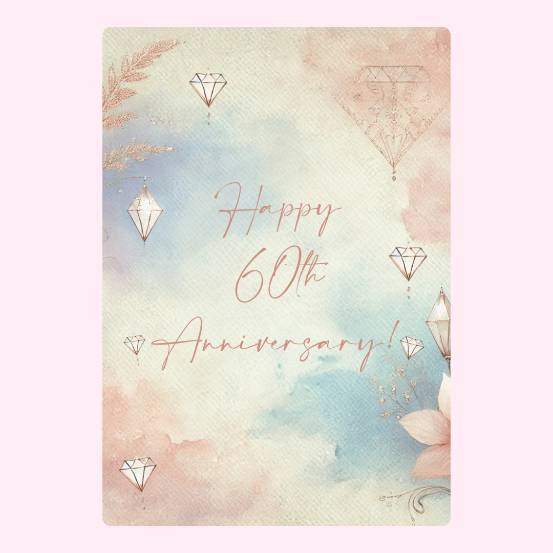 60th Anniversary card with diamonds - 12_1395836b
