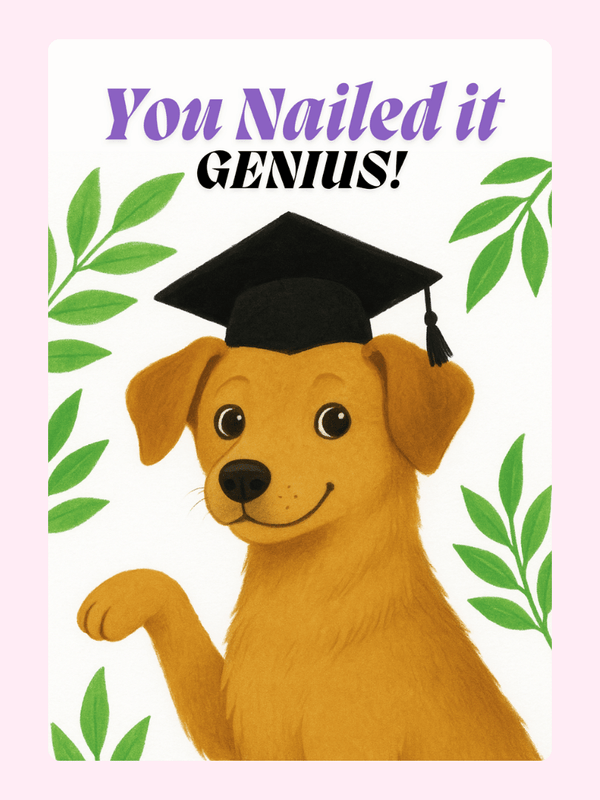 You Nailed It Cake Card, graduation