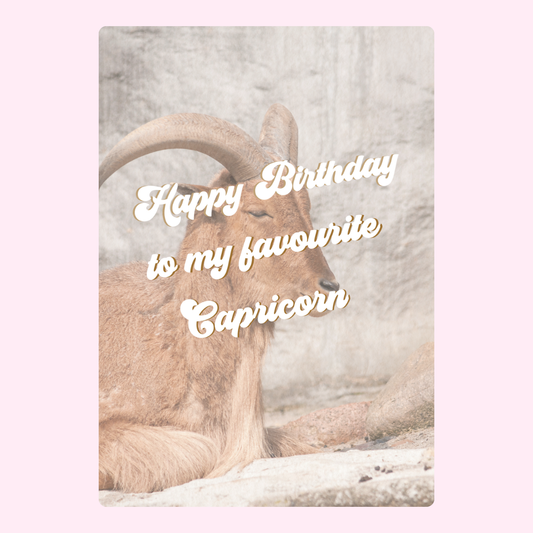 Happy Birthday Capricorn card