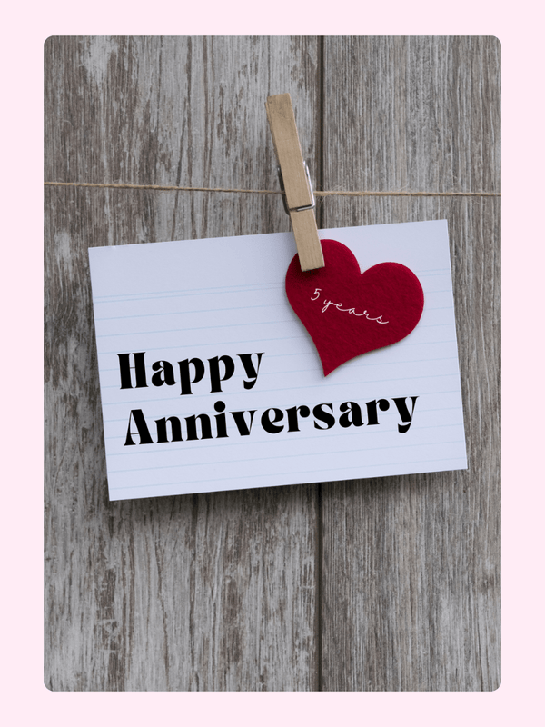 Happy Anniversary card for 3 years