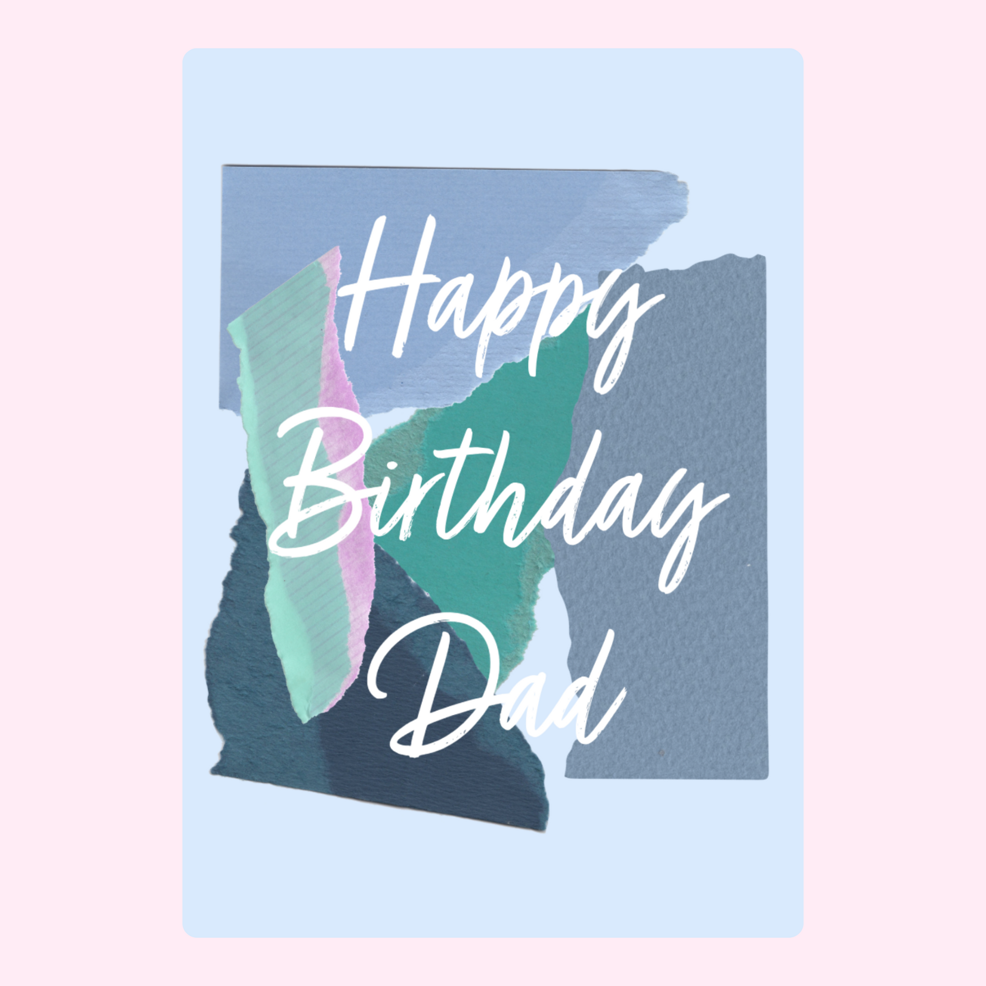 Happy Birthday Dad card, abstract design, gift idea