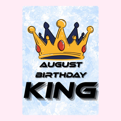 Blue August birthday crown design