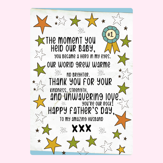 Father's Day card for husband, You're Our Rock!