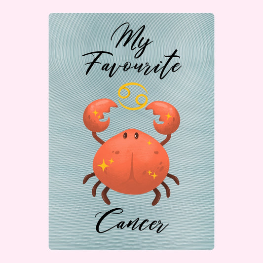 Cute crab with 'My Favourite Cancer' text