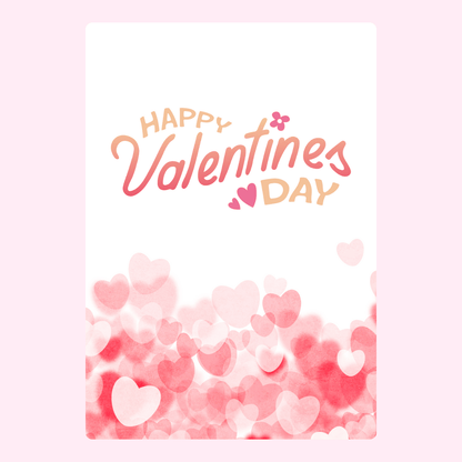 Valentine's Day card with hearts, 12
