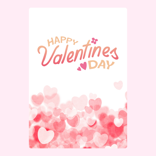 Valentine's Day card with hearts, 12