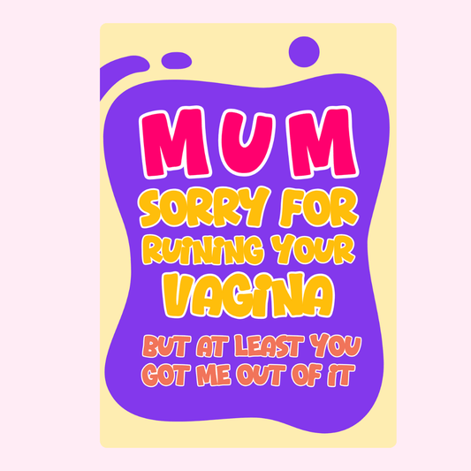 Sorry for running your vagina