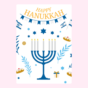 Happy Hanukkah - Festive Menorah