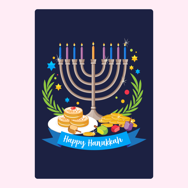 Happy Hanukkah - Royal Blue