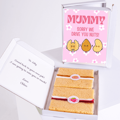 Mummy card and cake gift box, Sorry We Drive You Nuts