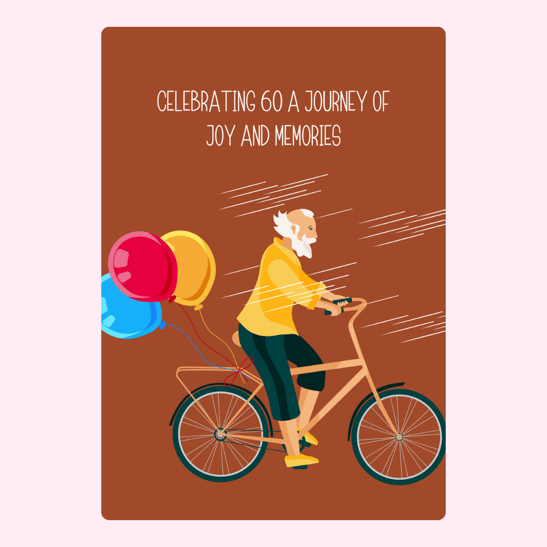 Man on bike with balloons, Journey of Joy
