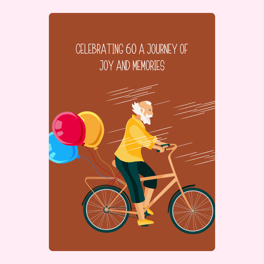 Man on bike with balloons, Journey of Joy