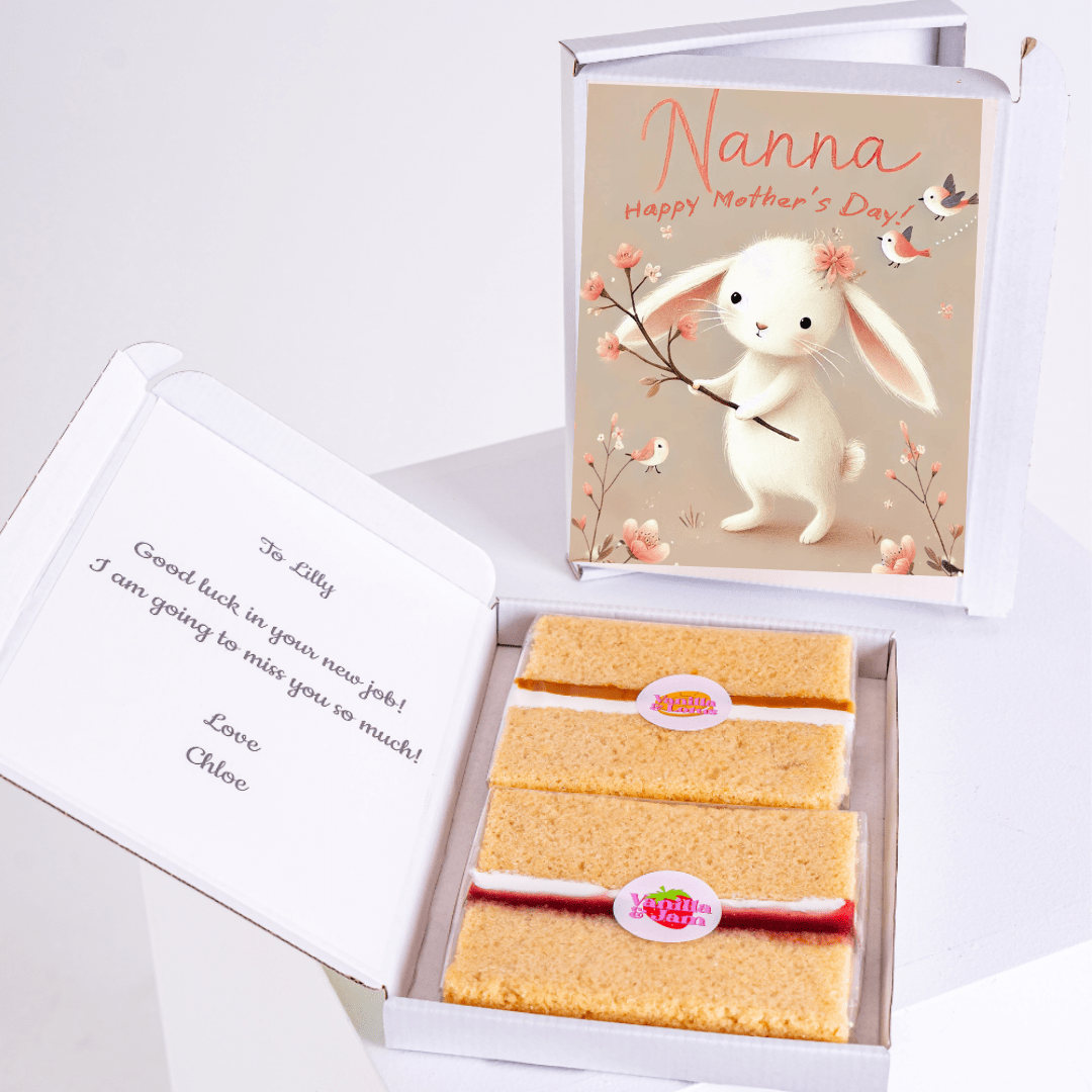 Mother's Day card & cake gift box for Nanna