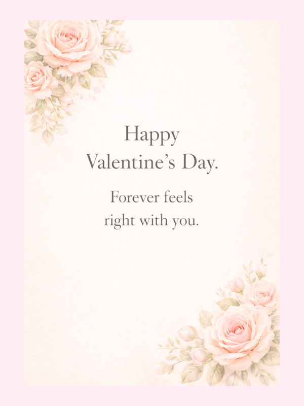 Forever Feels Right With You Cake Card, Valentine's Day