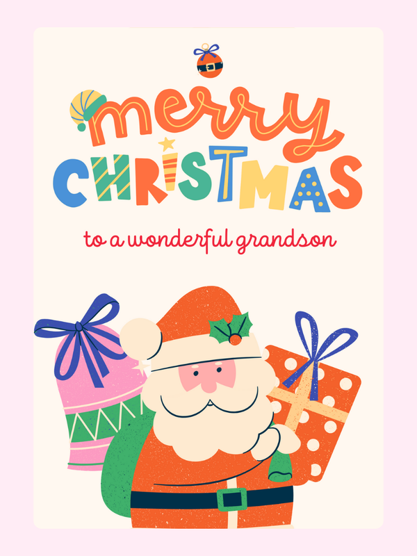 Merry Christmas to our Grandson Cake Card
