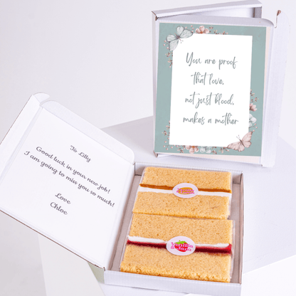 Cake gift box for Lilly, with a Mother's Day quote.