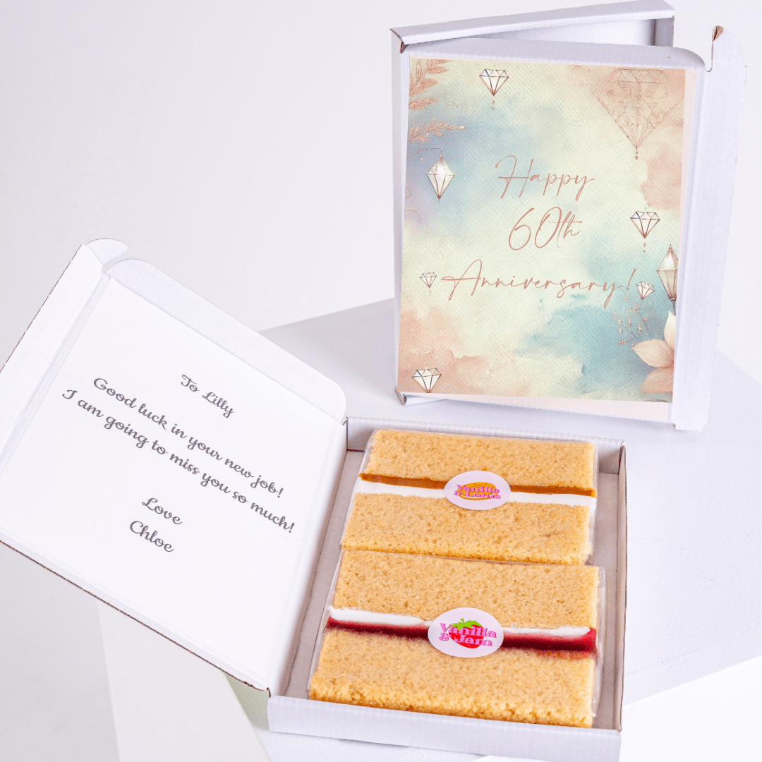 60th Anniversary Cake Gift Box for Lilly