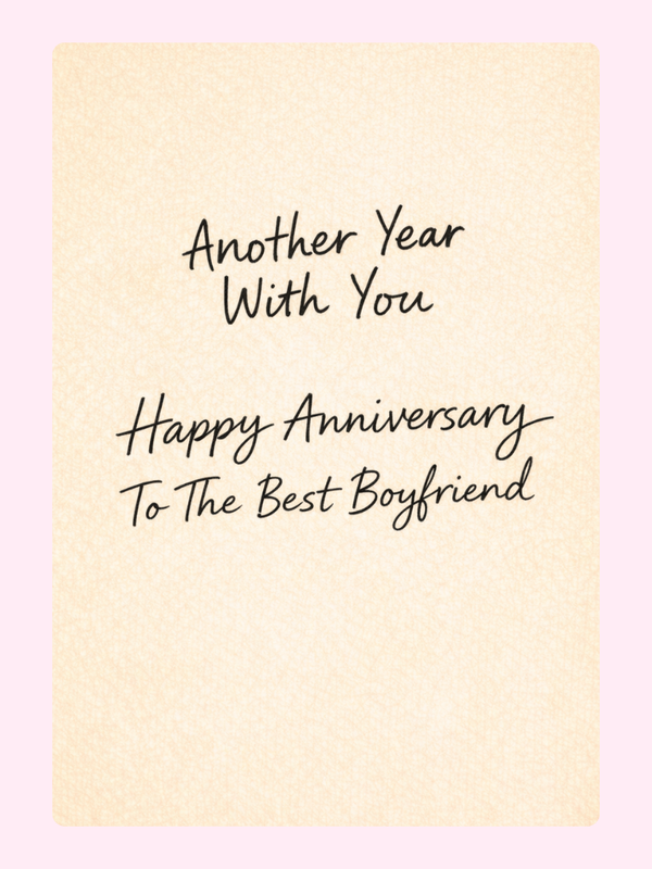 Another Year With You Boyfriend Anniversary Cake Card
