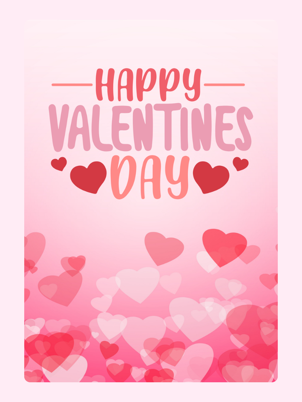 Happy Valentines Day Cake Card