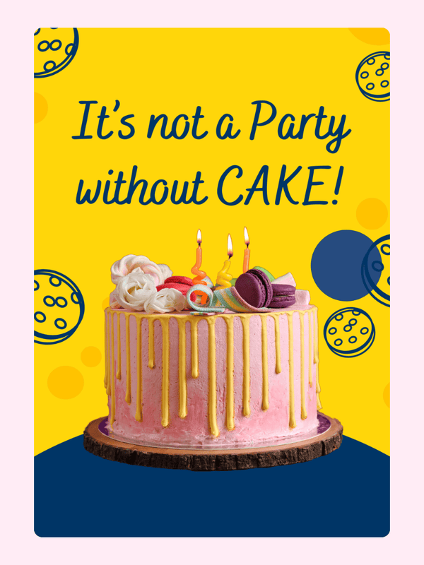 It's Not A Party Cake Card, birthday