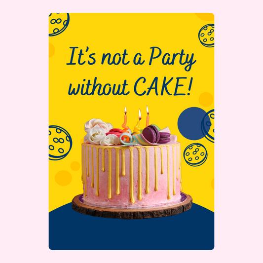 Birthday cake party poster