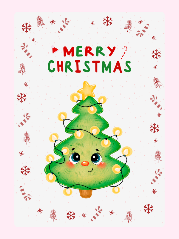 Merry Christmas71 Cake Card, for kids